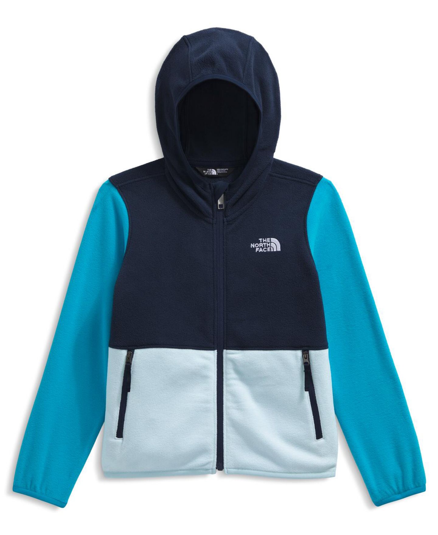 Худи The North Face Glacier Full Zip для мальчиков, цвет: Снежный тёмно-синий / Синий — фото 3
