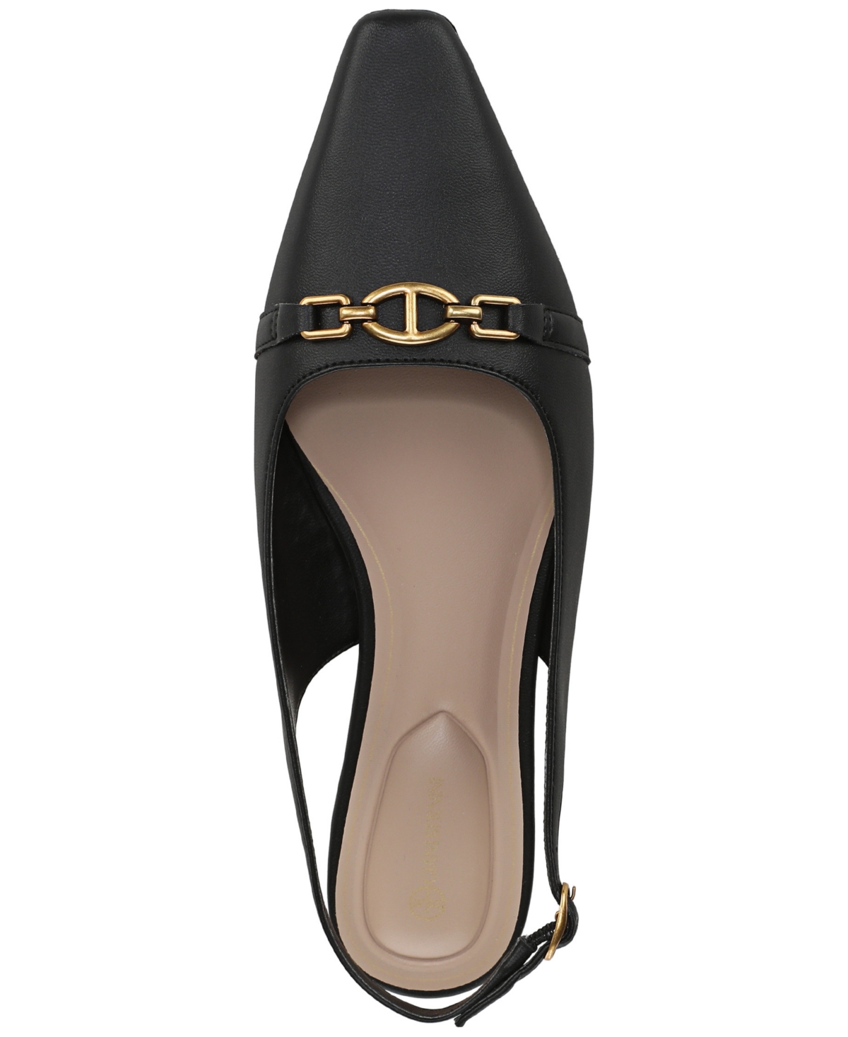 Giani Bernini Women's Ginna Snip Toe Slingback Flats, Created For Macy's In Black