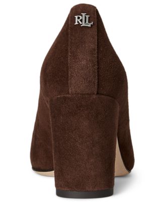 Women's Lanette Suede Block-Heel Pumps