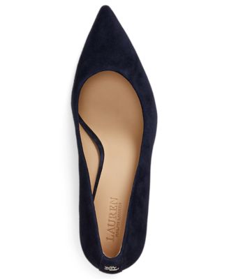 Women's Lanette Suede Block-Heel Pumps