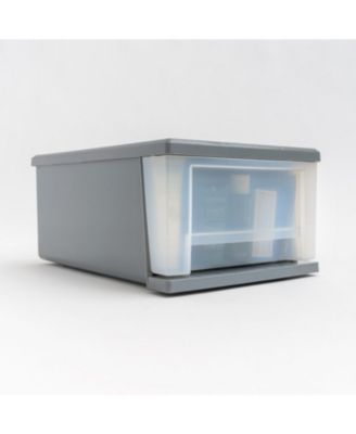 6.5 Quart Gray Stackable Drawer, 5 Pack