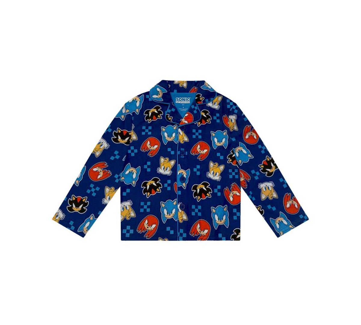 Sonic Toddler Boys 2-piece Coat-style Top And Pants Pajama Set In Multi