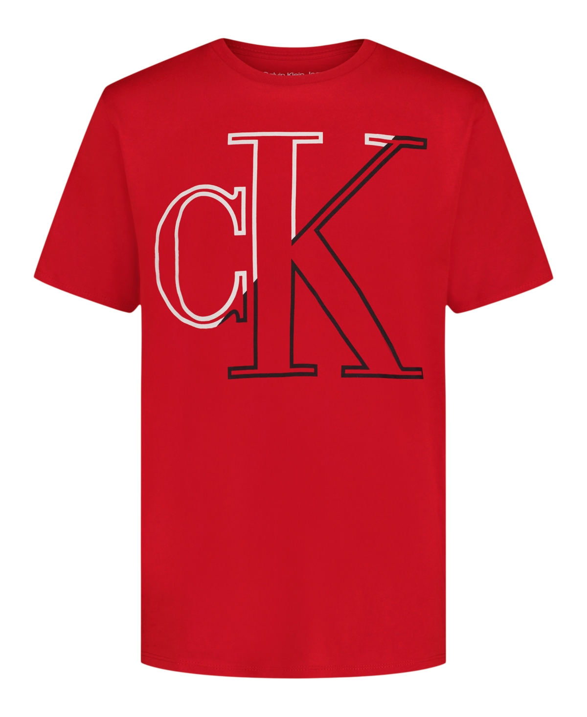 Calvin Klein Big Boys Short Sleeve T-Shirt - Racing Red