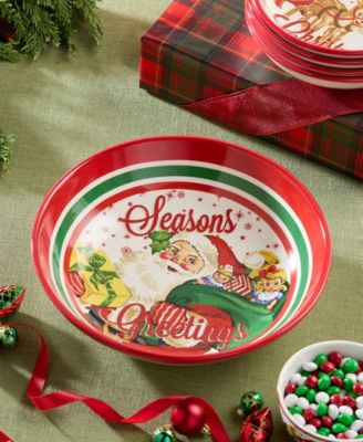 Santa's Retro Christmas Serving Platter