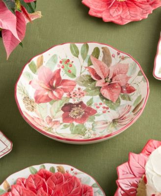 Winter Blooms Serving Bowl