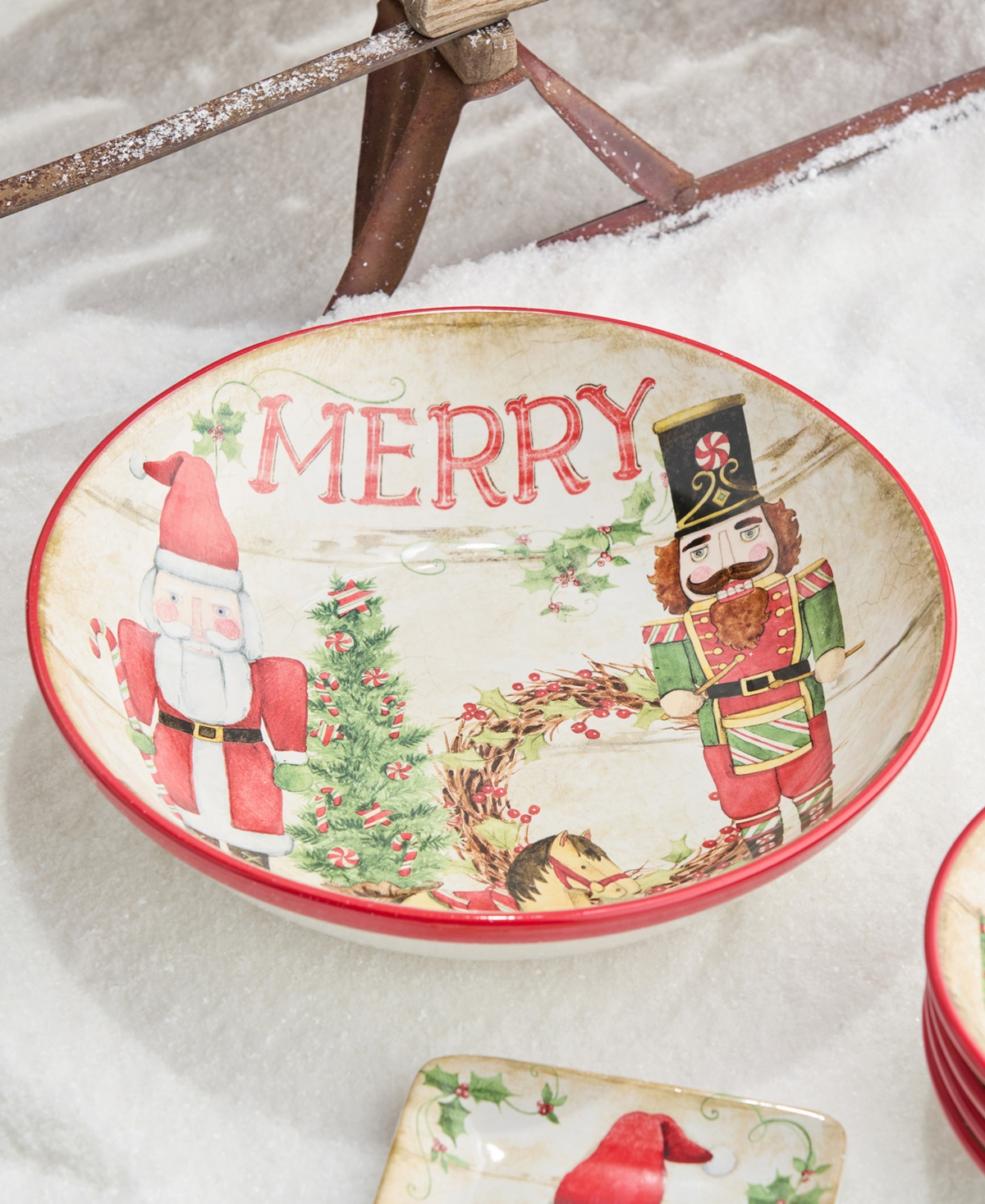 Certified International Nutcracker Parade Serving Bowl In Multi