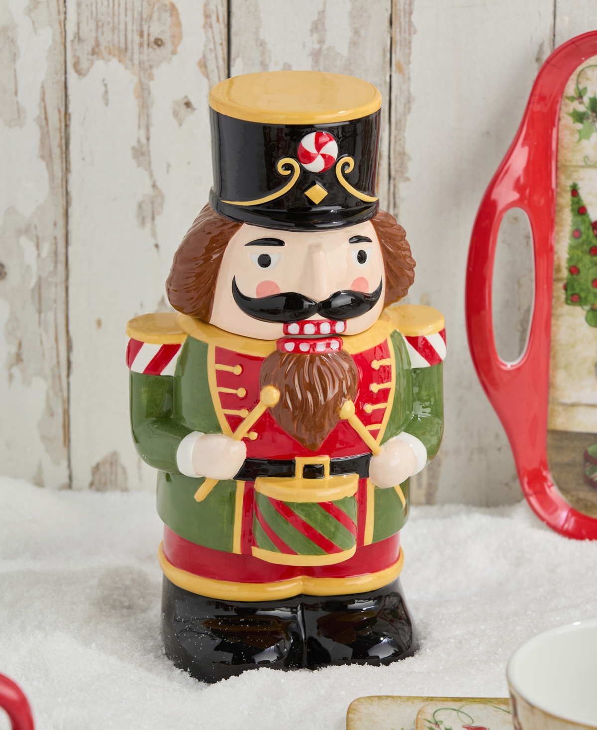 Certified International Nutcracker Parade 3d Nutcracker Cookie Jar In Multi