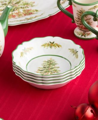 Holly Tree Melamine All-Purpose Bowls, Set of 4