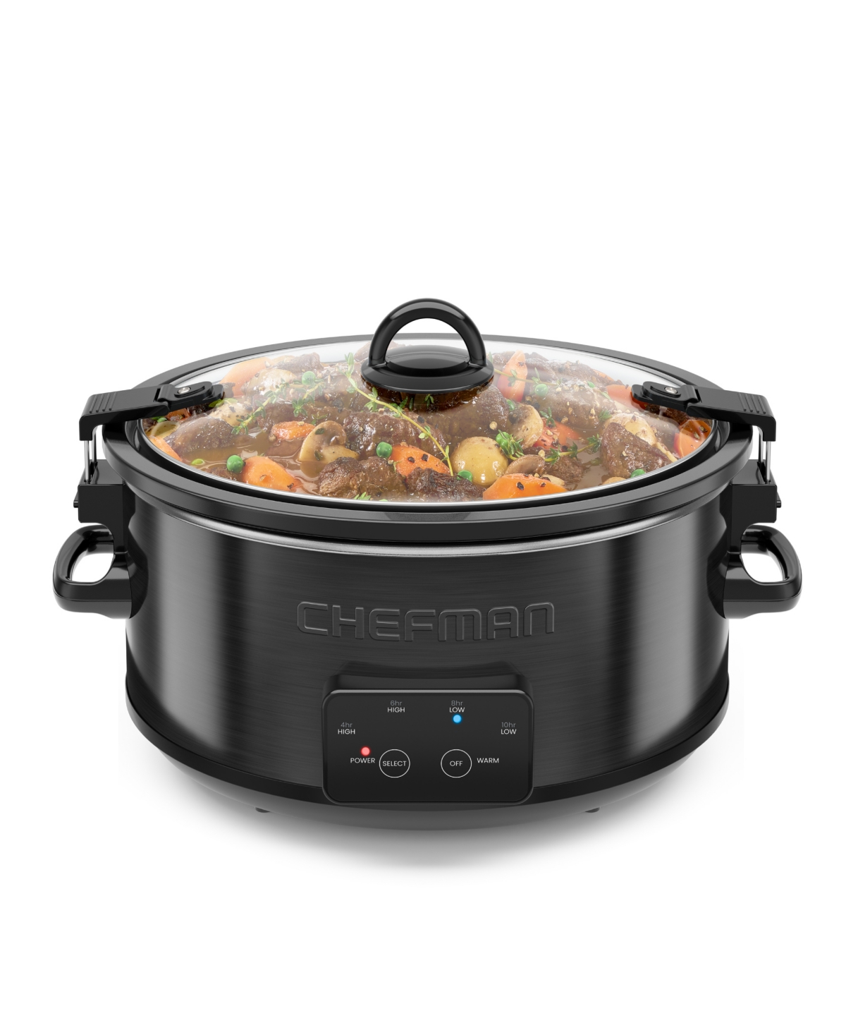 Chefman Easy-Set 6 Quart Digital Slow Cooker with Locking Lid