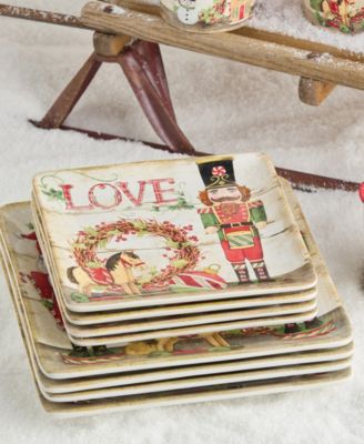 Nutcracker Parade Dessert Plates, Set of 4