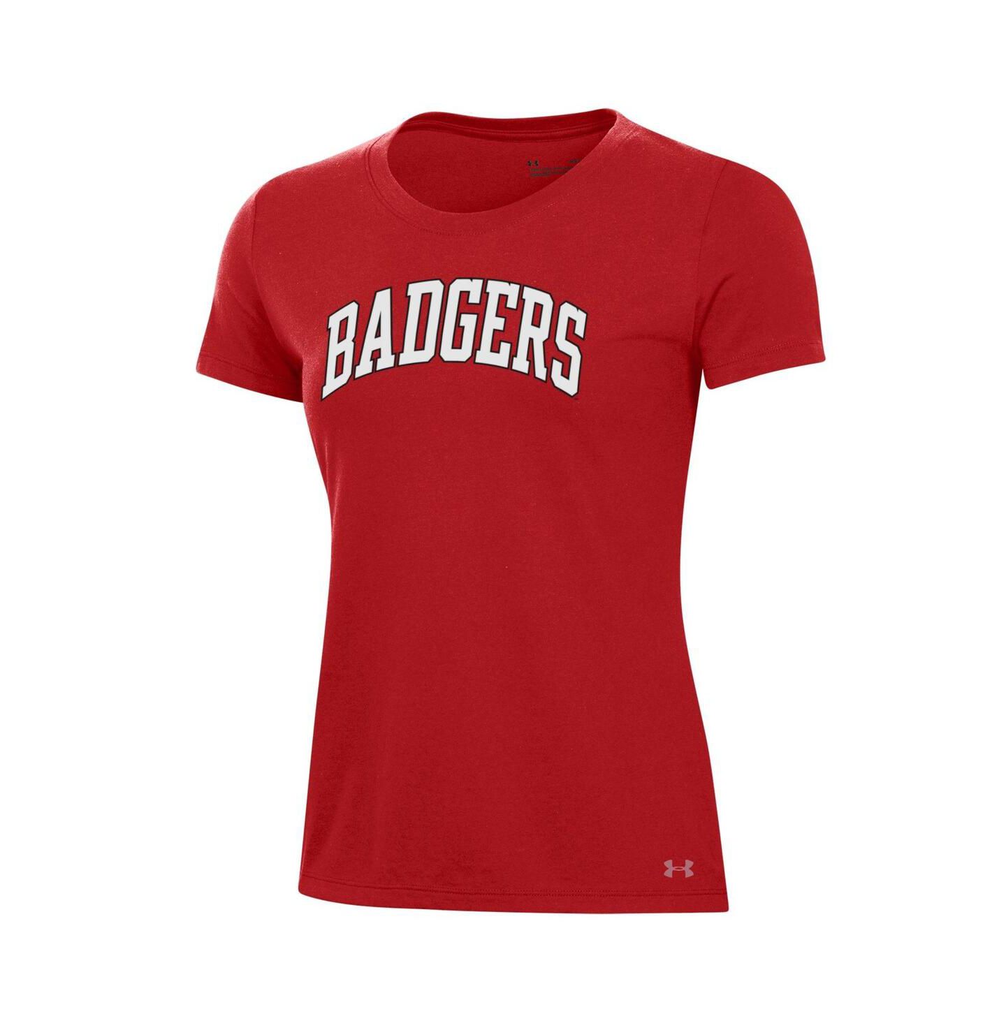 Женская футболка Under Armour Red Wisconsin Badgers Essentials 2-Hit Performance — фото 3