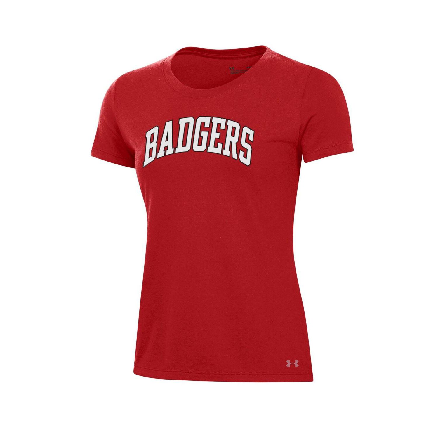 Women's Red Wisconsin Badgers Essentials 2-Hit Performance T-Shirt