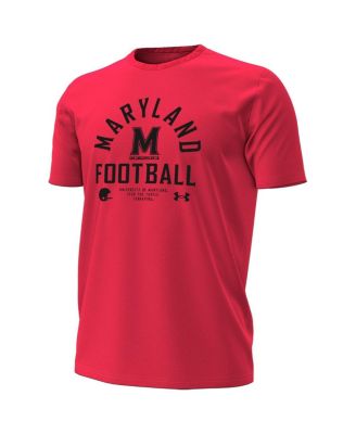 Men's Red Maryland Terrapins 2025 Sideline Football Performance T-Shirt