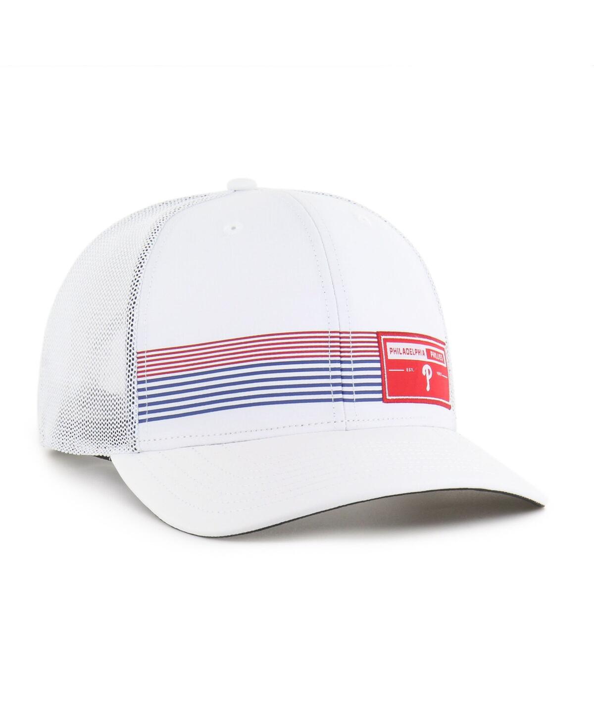 47 Brand Men's White Philadelphia Phillies Rangefinder Brrr Trucker Adjustable Hat In White