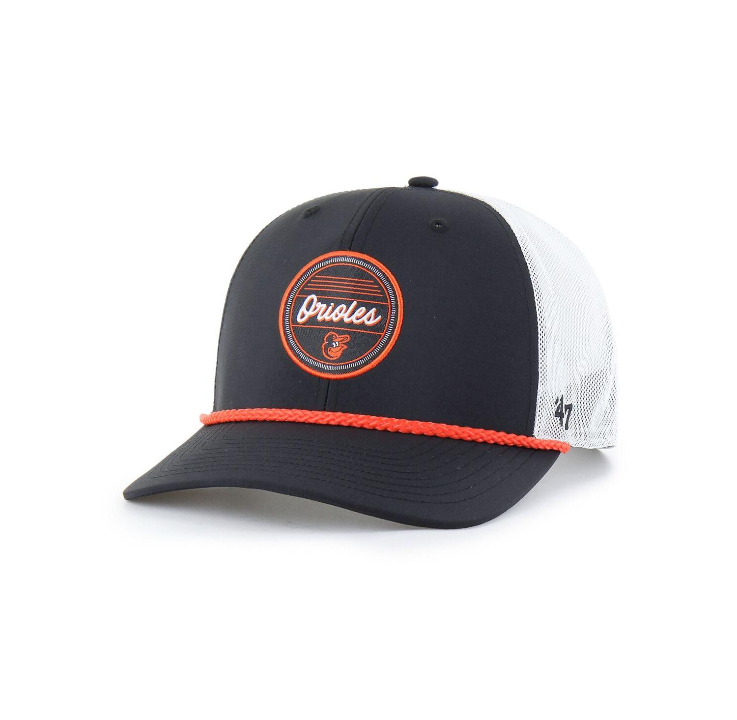 Men's Black/White Baltimore Orioles Fairway Trucker Adjustable Hat