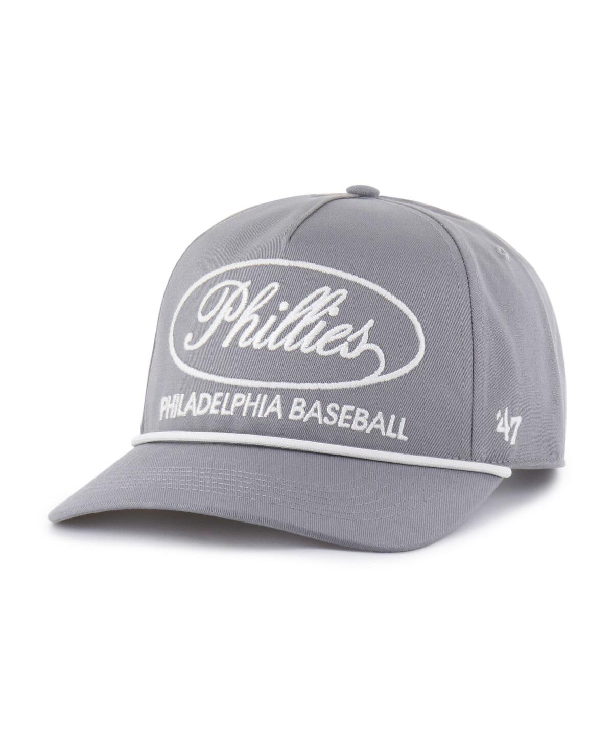47 Brand Men's Gray Philadelphia Phillies Foundational Hitch Adjustable Hat In Gray