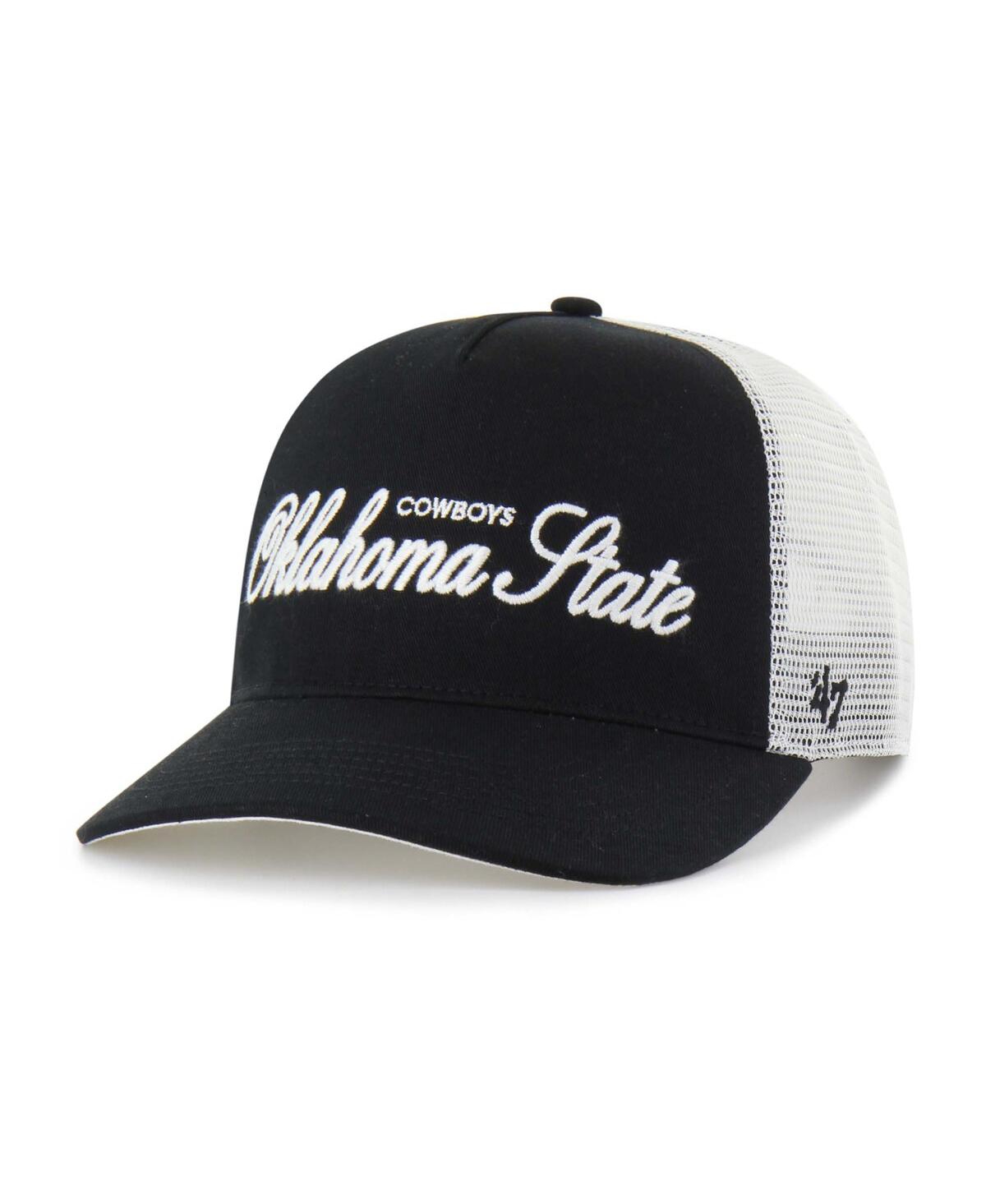 47 Brand Men's And Women's Black Oklahoma State Cowboys Contemporary Basics Foundation Trucker Hitch Adjustab In Black