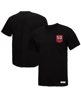 Mitchell & Ness - Women's Black Tampa Bay Buccaneers 50th Anniversary Shield Oversized Boyfriend T-Shirt