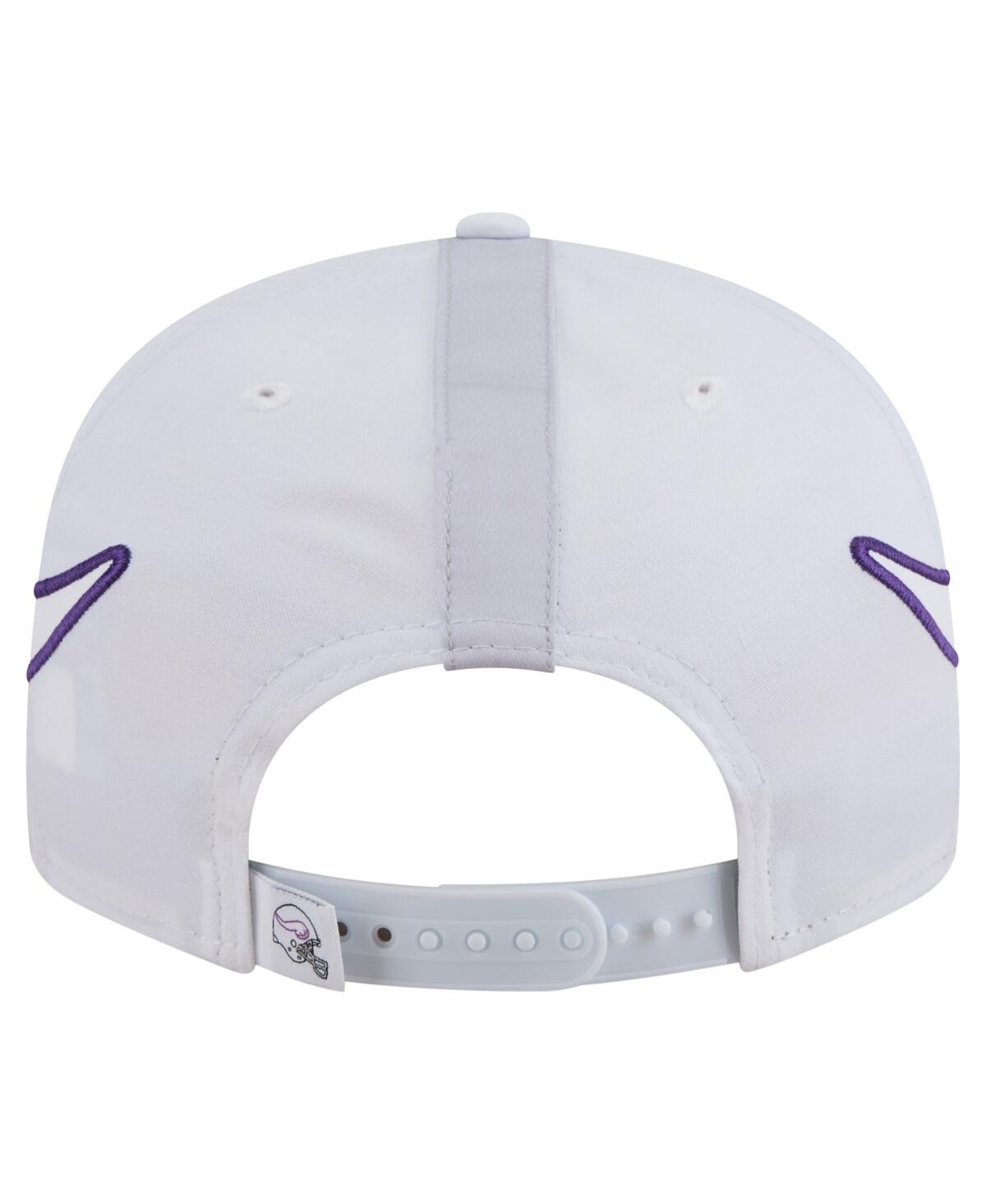 New Era Men's White Minnesota Vikings Helmet 9fifty Snapback Hat In White