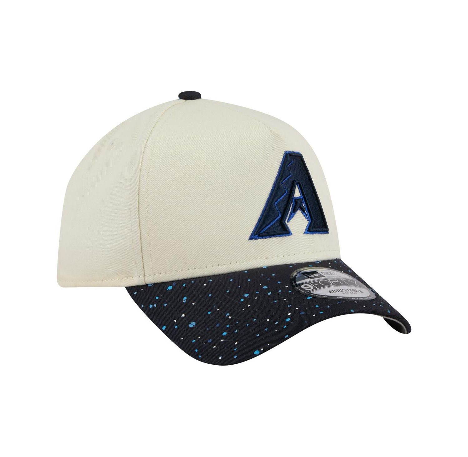 Men's Cream Arizona Diamondbacks Speckle A-Frame 9FORTY Adjustable Hat
