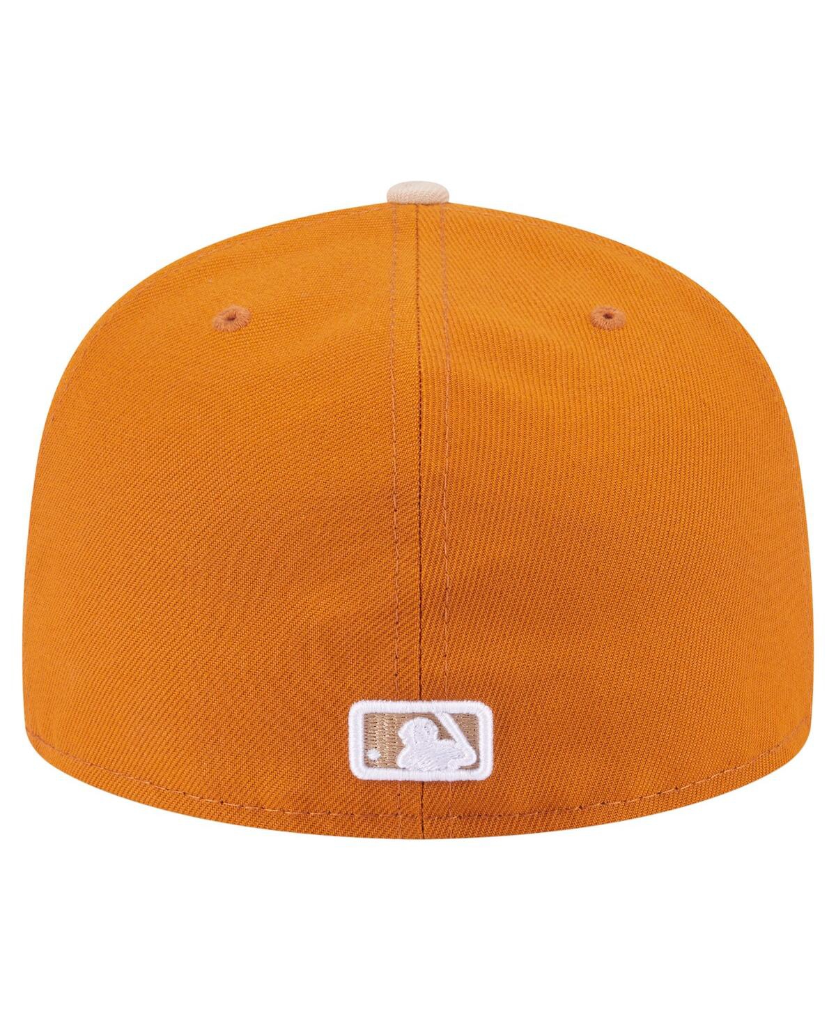 New Era Men's Orange/light Beige Chicago White Sox Two-tone Color Pack A-frame 59fifty Fitted Hat