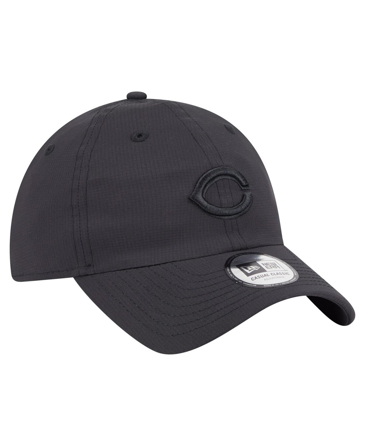 New Era Men's Black Cincinnati Reds Ripstop Casual Classic Adjustable Hat In Black