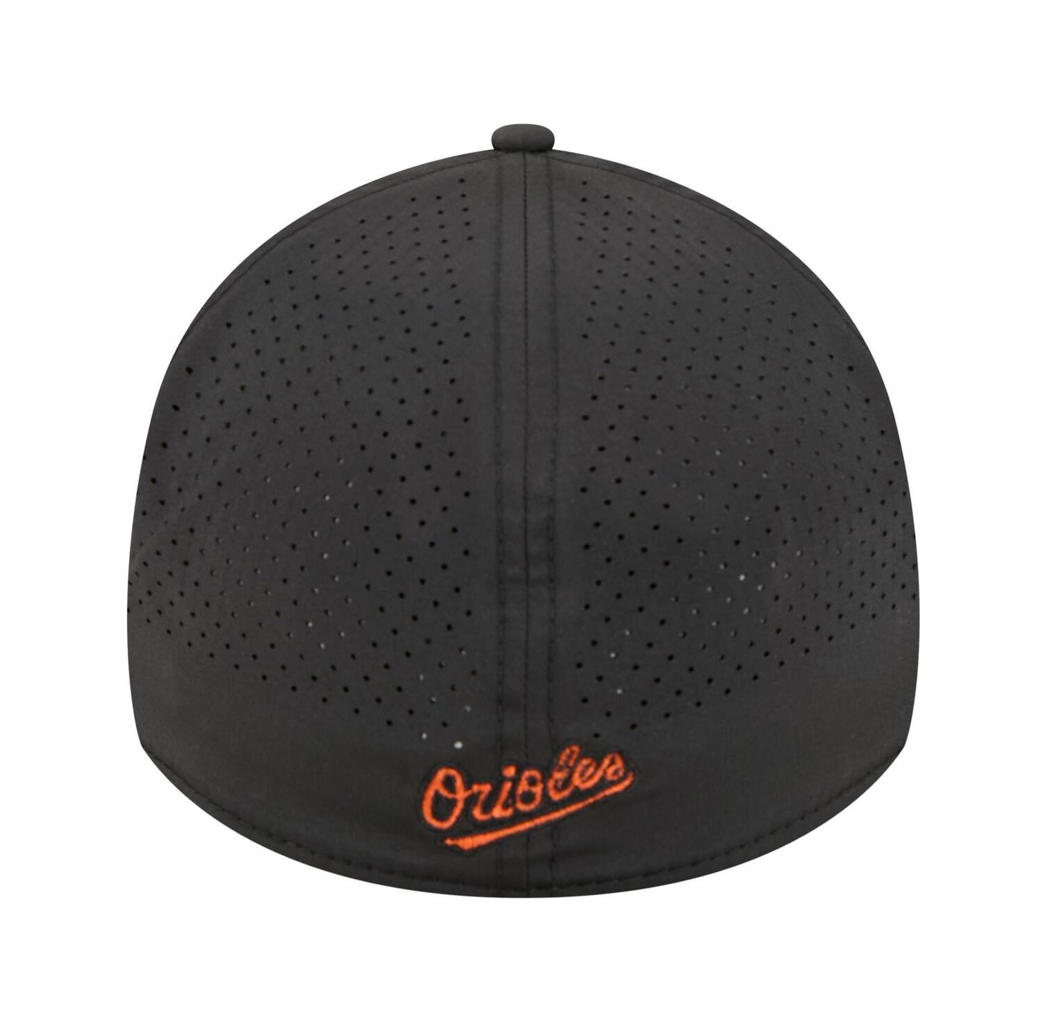 Men's Black Baltimore Orioles 39THIRTY A-Frame Perforated Flex Hat