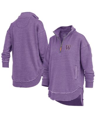 Women's Purple Washington Huskies Northfork Sojourn Poncho Quarter-Zip Sweatshirt