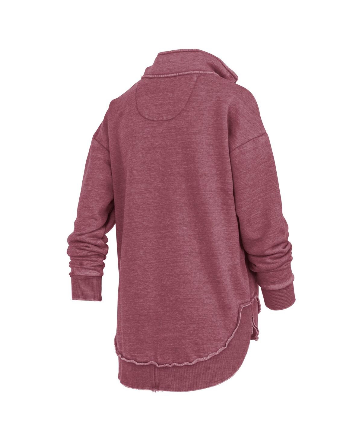 Pressbox Garnet South Carolina Gamecocks Northfork Sojourn Poncho Quarter-zip Sweatshirt In Burgundy