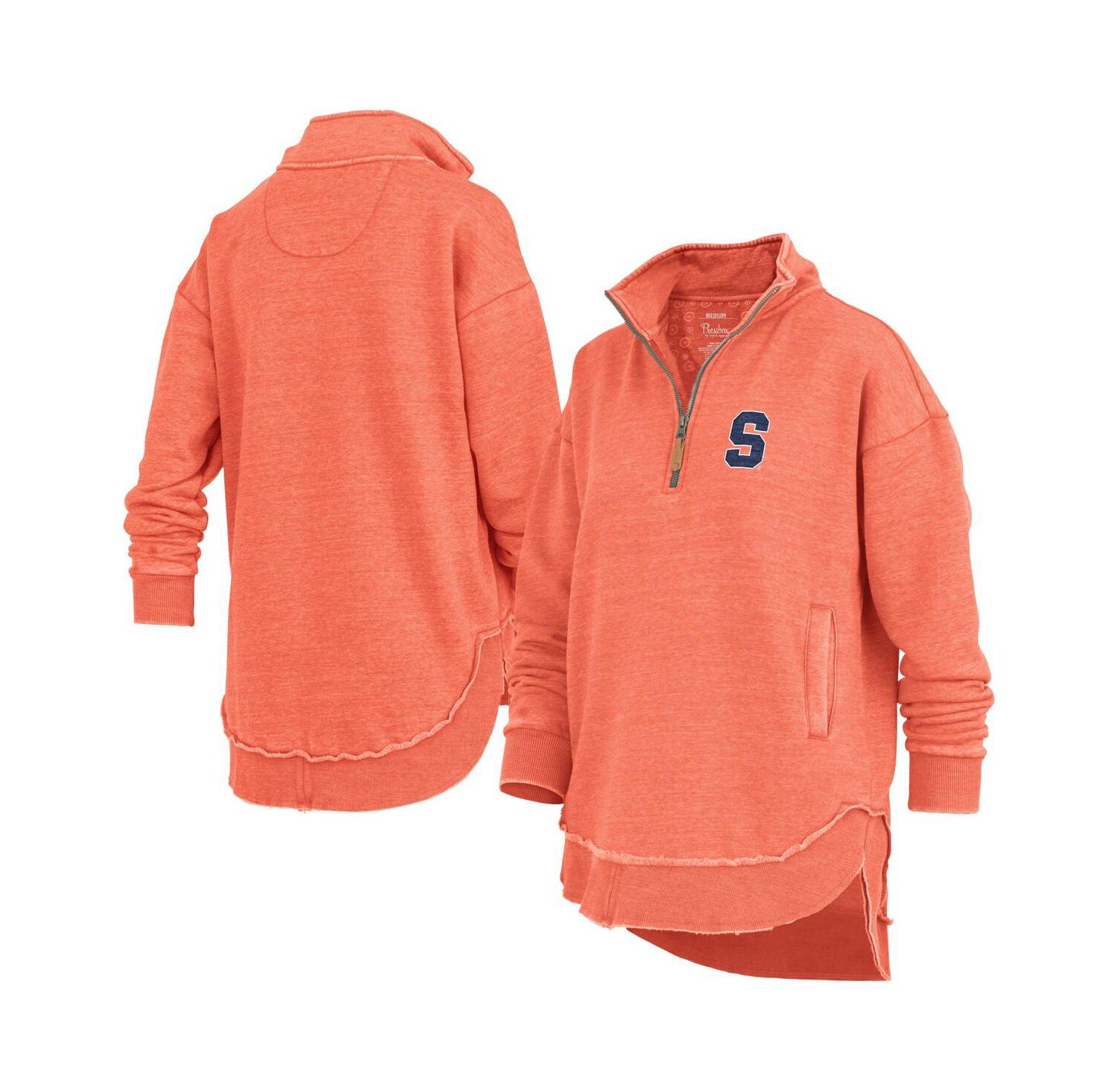 Women's Orange Syracuse Orange Northfork Sojourn Poncho Quarter-Zip Sweatshirt