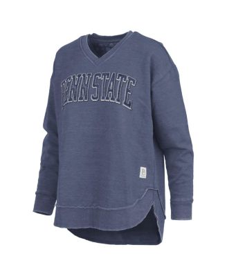 Women's Navy Penn State Nittany Lions Westin Poncho V-Neck Pullover Sweatshirt