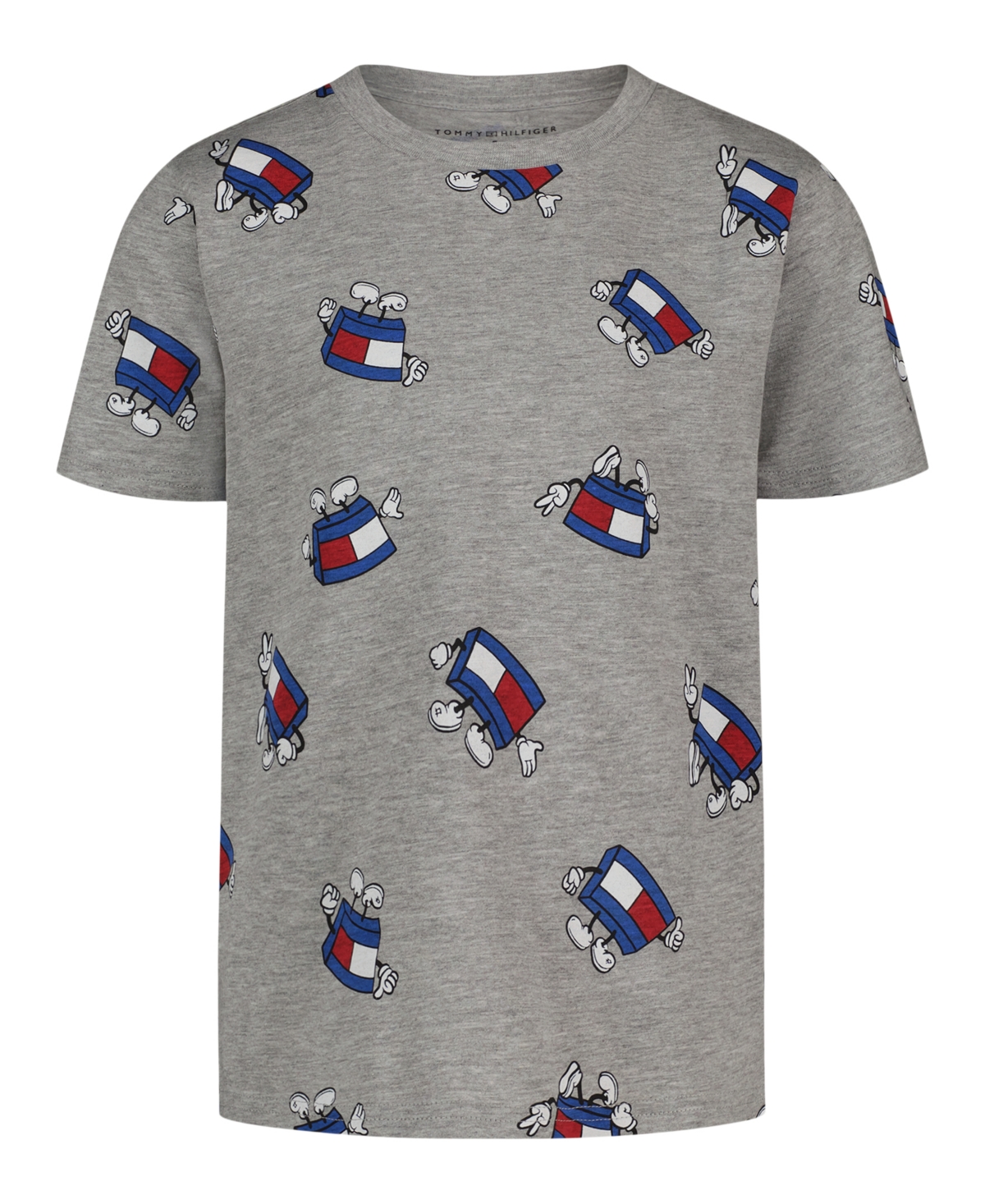 Tommy Hilfiger Toddler And Little Boys 2t-7 Mascot Allover Printed T-shirt In Gray