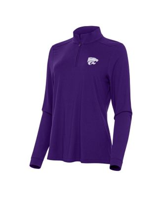 Women's Purple Kansas State Wildcats Intent Quarter-Zip Sweatshirt