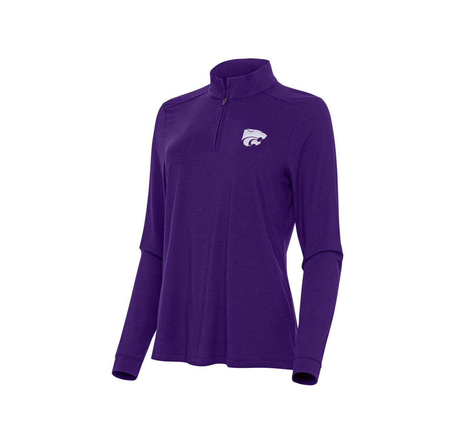 Women's Purple Kansas State Wildcats Intent Quarter-Zip Sweatshirt