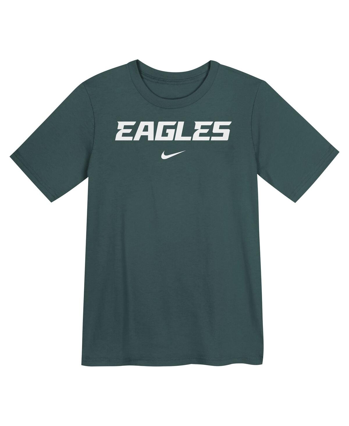 Nike Preschool Midnight Green Philadelphia Eagles Wordmark T-shirt In Green