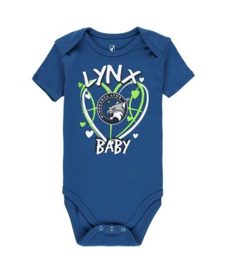 Baby Boys and Girls 3-Pack Minnesota Lynx Slide Home Creeper Set