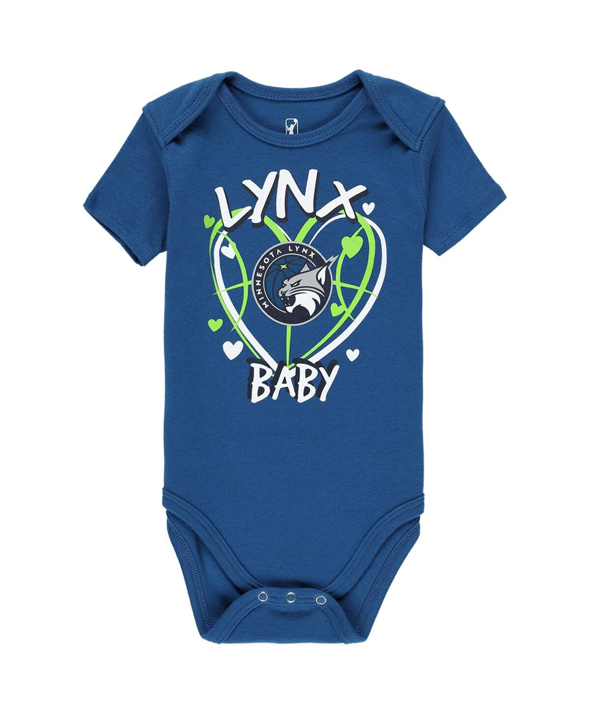 Outerstuff Baby Boys And Girls 3-pack Minnesota Lynx Slide Home Creeper Set In Blue