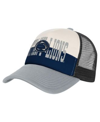 Outerstuff - Big Boys and Girls Navy/Cream Penn State Nittany Lions Modern Fan Trucker Adjustable Hat