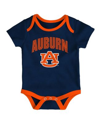 Baby Boys and Girls 3-Pack Auburn Tigers All Day Play Bodysuit Set