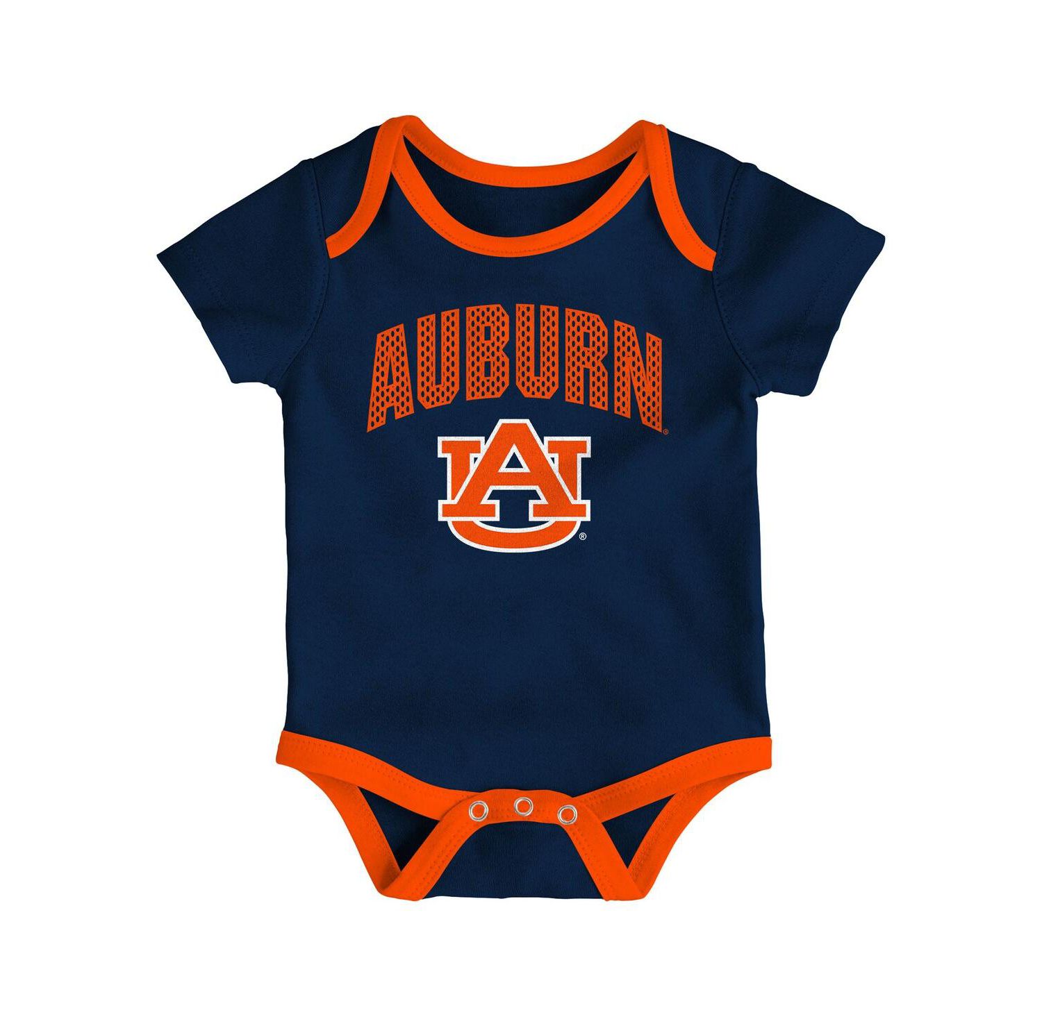 Baby Boys and Girls 3-Pack Auburn Tigers All Day Play Bodysuit Set