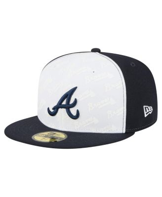 New Era - Men's White/Navy Atlanta Braves Repeat 59FIFTY Fitted Hat