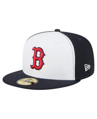New Era - Men's White/Navy Boston Red Sox Repeat 59FIFTY Fitted Hat