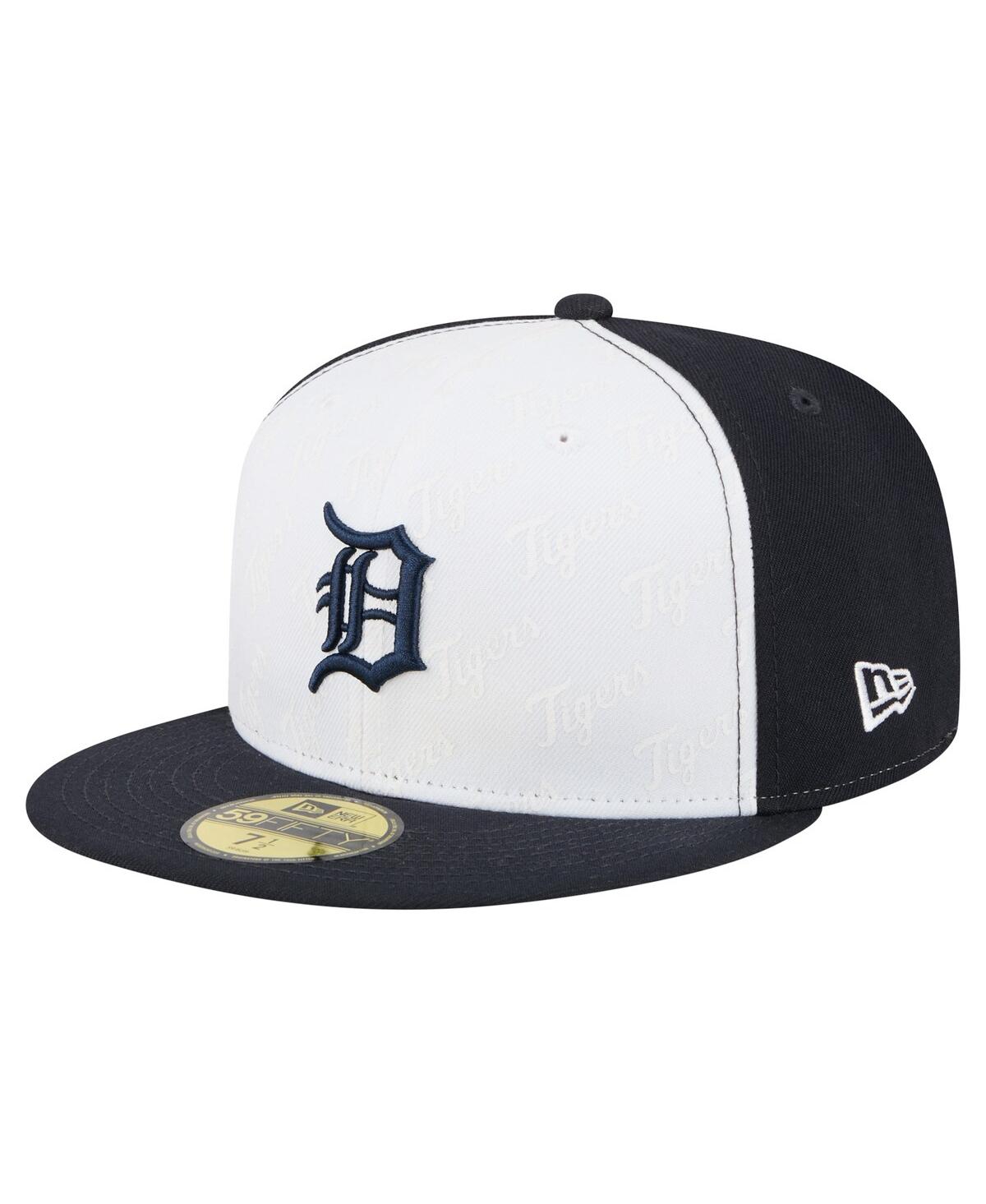 New Era Men's White/navy Detroit Tigers Repeat 59fifty Fitted Hat In Multi