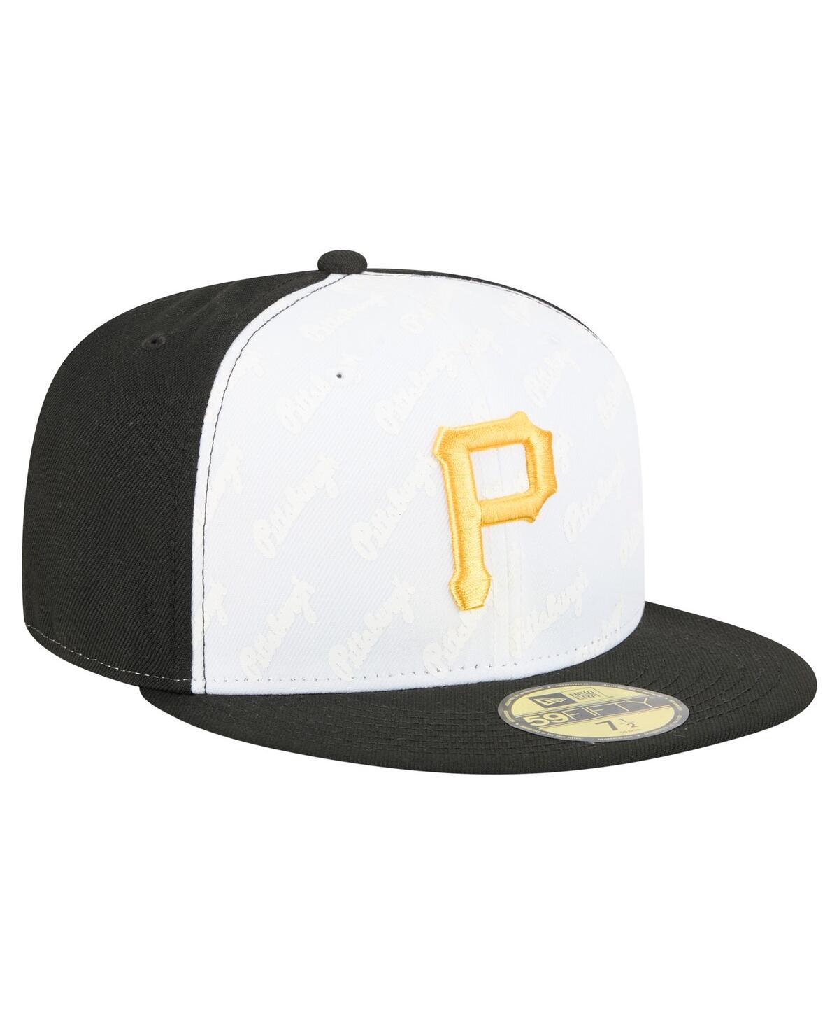 New Era Men's White/black Pittsburgh Pirates Repeat 59fifty Fitted Hat In Multi