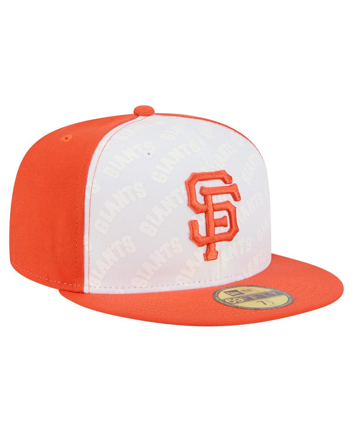 New Era Men's White/orange San Francisco Giants Repeat 59fifty Fitted Hat In Multi
