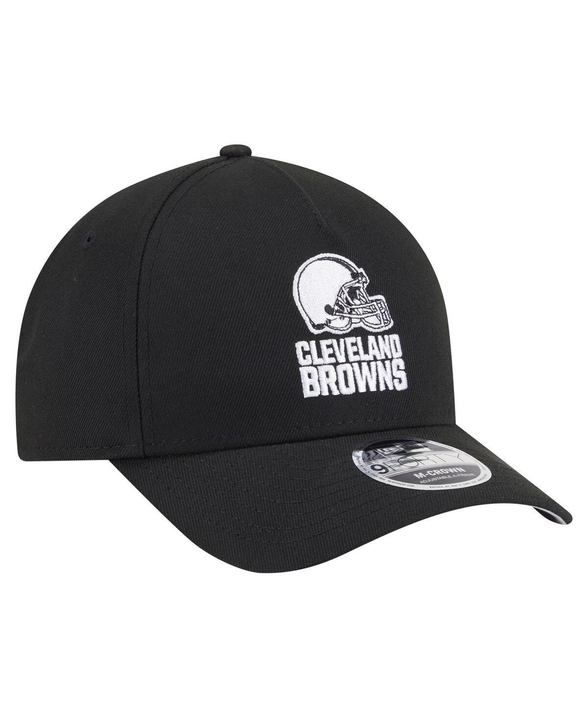 New Era Men's Black Cleveland Browns Team Collection 9forty M-crown A-frame Adjustable Hat In Black