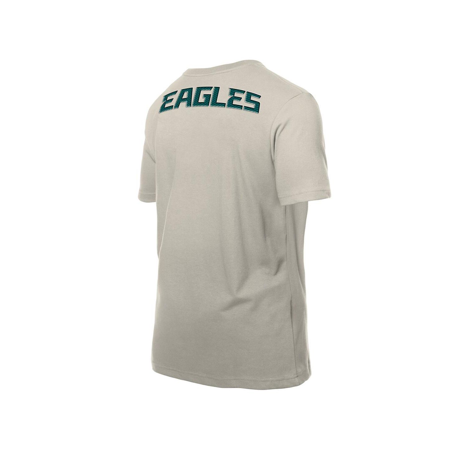 Men's Light Beige Philadelphia Eagles Multi Patch T-Shirt
