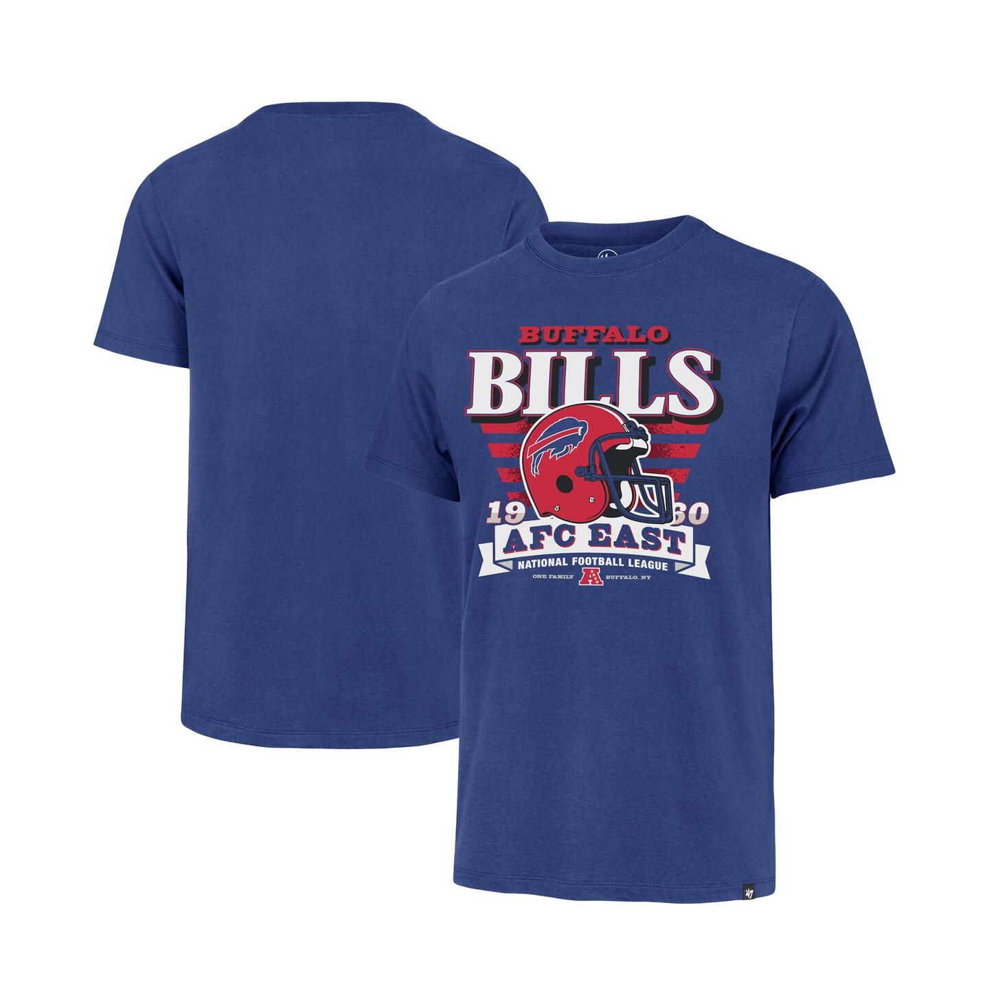 Мужская футболка '47 Brand Royal Buffalo Bills Stripe Splash Franklin Throwback — фото 1