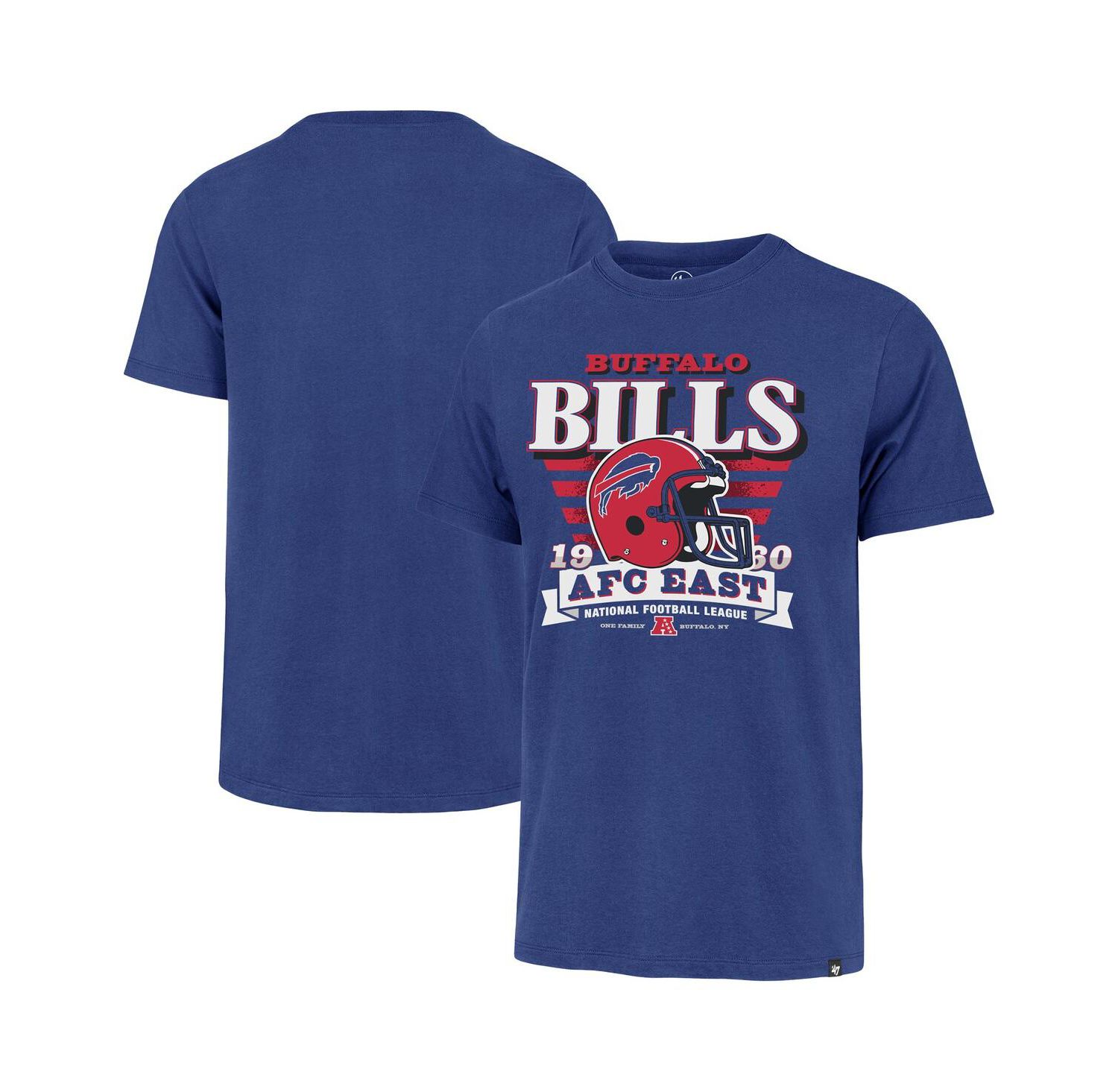 Men's Royal Buffalo Bills Stripe Splash Franklin Throwback T-Shirt