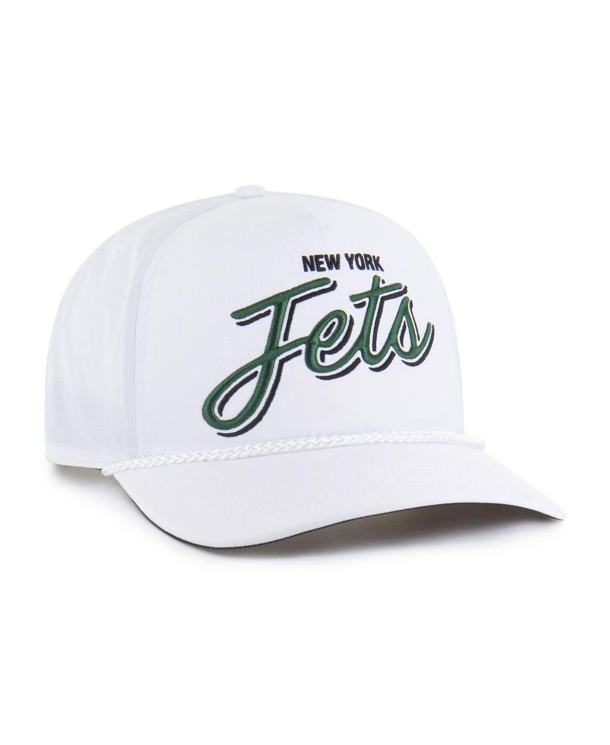 47 Brand Men's White New York Jets Brrr Fairway Hitch Adjustable Hat In White